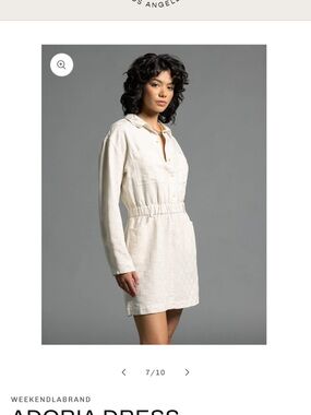 Weekend Los Angeles Adoria
Texture Long Sleeve Mini
Shirtdress Creme